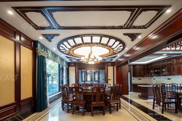 卓木王红木整装餐厅案例：木韵华章，宴启乾坤