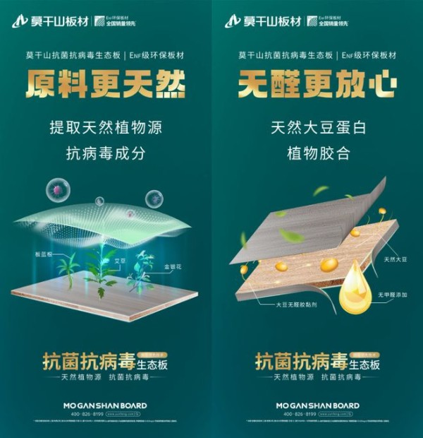 领跑！莫干山植物源抗菌抗病毒板全国销量第一！