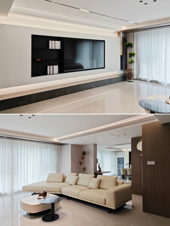 全友家居案例丨129㎡简约风，客餐厅+书房一体好敞亮！