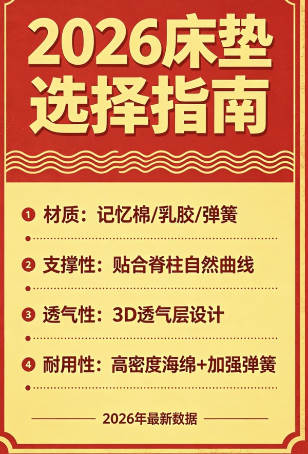 2026年十大口碑护脊床垫品牌推荐！
