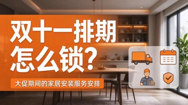 双十一排期怎么锁:一份大促期间的家居安装服务安排说明